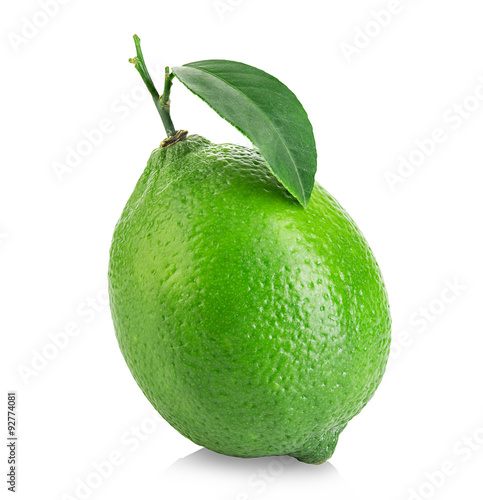 Lime isolated close-up on a white background