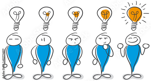 Stick Figure Series Blue