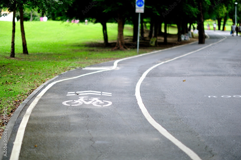 Obraz premium Bike lane in the park