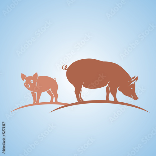 Pig silhouette