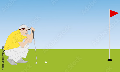golfer illustration 4 - vector 