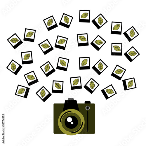 Camera and photos vector background 