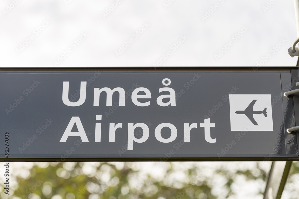 Umeå Airport Direction Sign