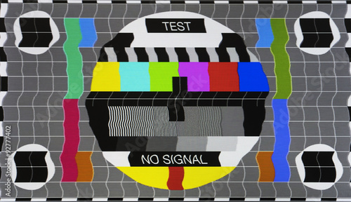 No signal test tv screen card, old tv photo