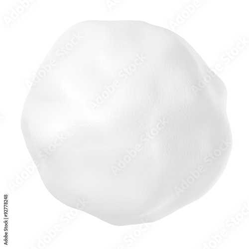Snowball with isolated on white