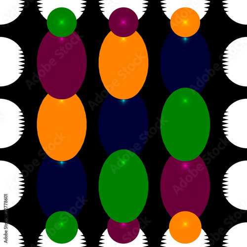 Abstract colored circles and ovals