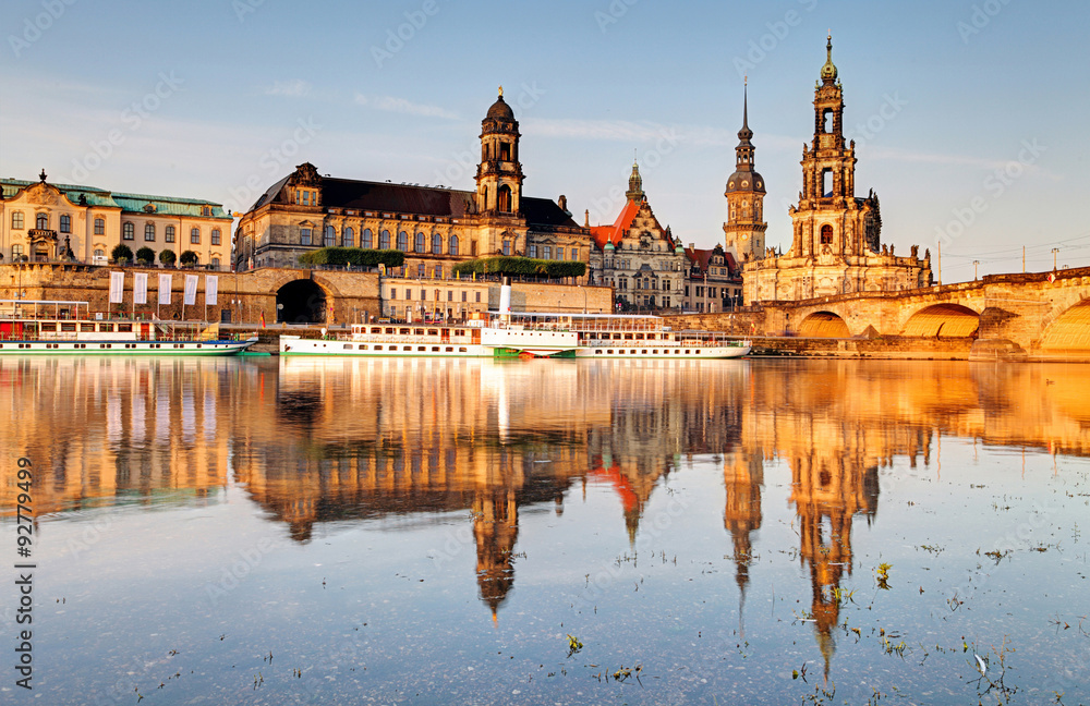 Dresden panorama at sunrise