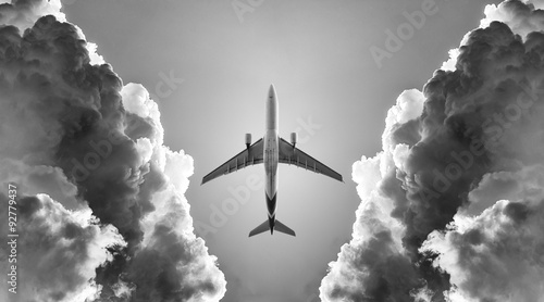 airplane and cloud