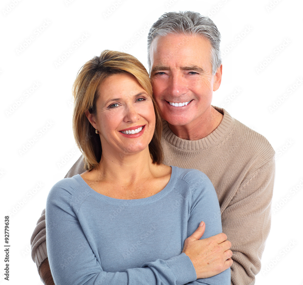 Happy smiling elderly couple. Happy smiling elderly couple.