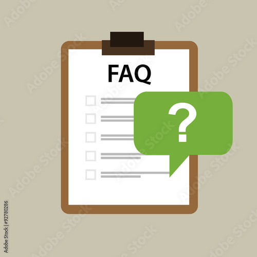 faq frequently asked question icon vector mark