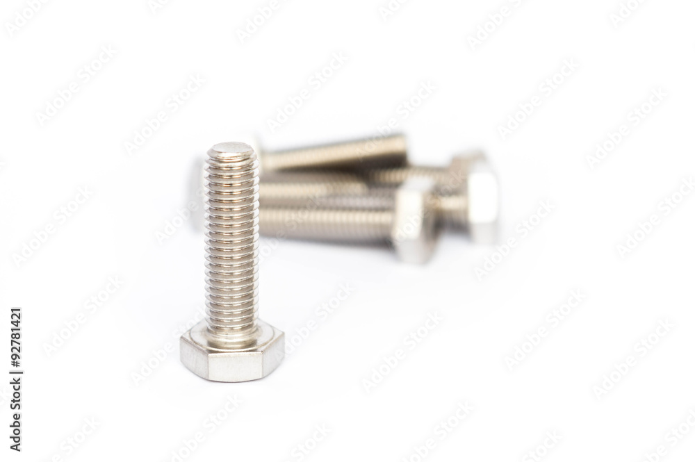 bolts and nuts on white background bolts and nuts on white background