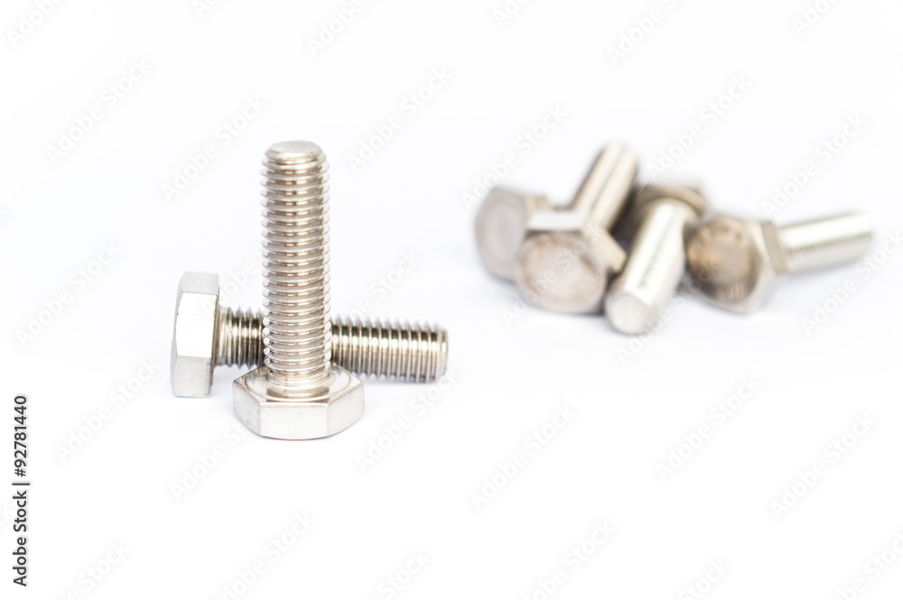 bolts and nuts on white background bolts and nuts on white background