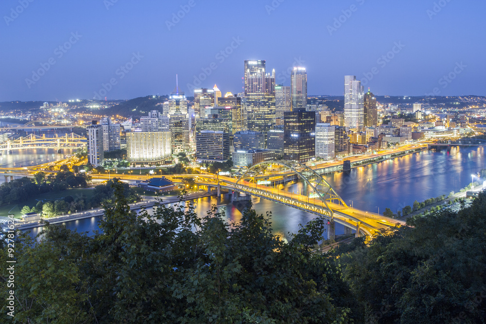 Downtown Pittsburgh at Night