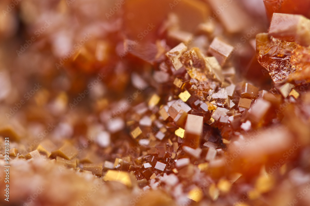 Crystals Vanadinite. Macro. Extreme closeup Crystals Vanadinite. Macro. Extreme closeup