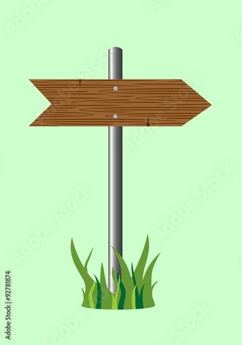 wooden road sign