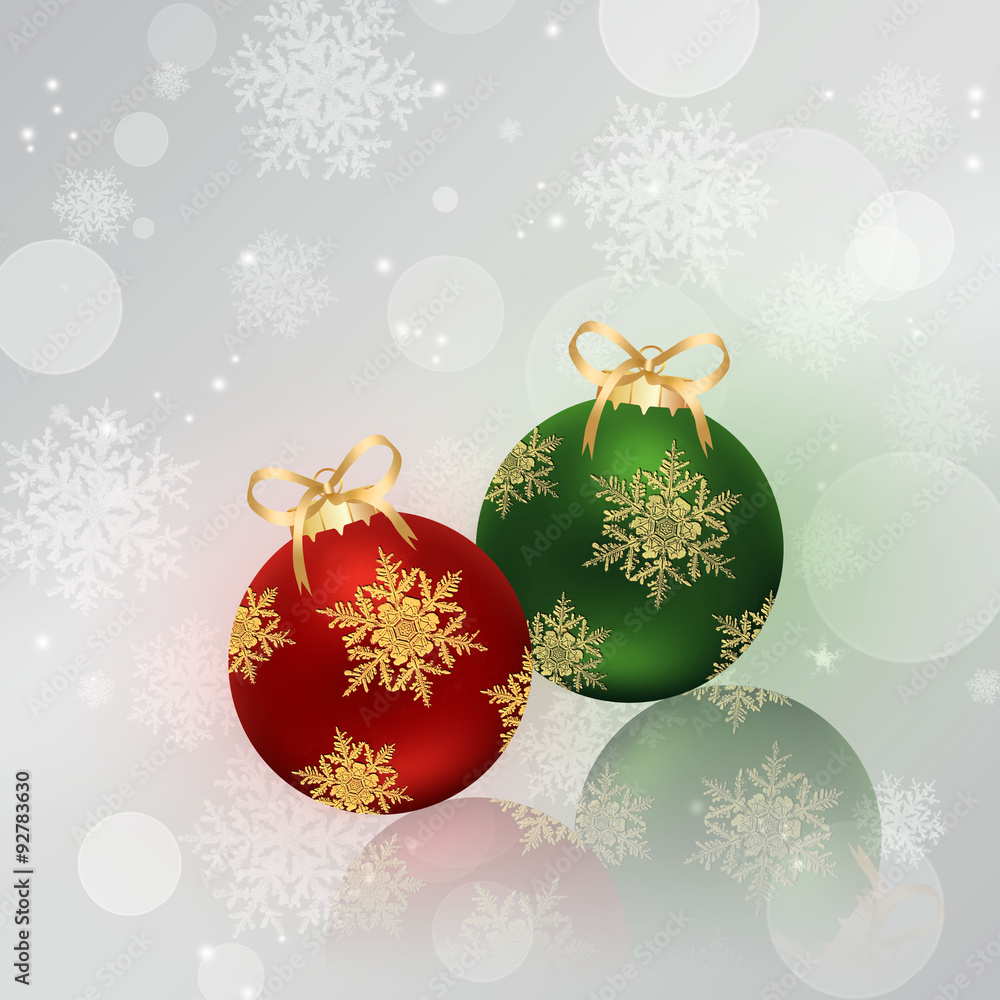 Christmas background with balls.