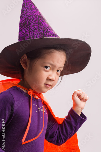 Child in Halloween Costume on White / Child in Halloween Costume / Child in Halloween Costume, Studio Shot