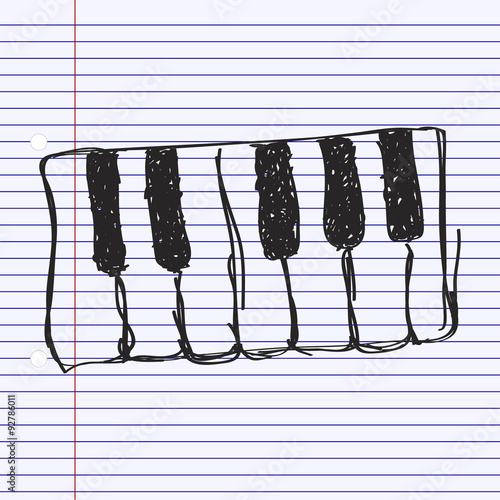 Simple doodle of piano keys