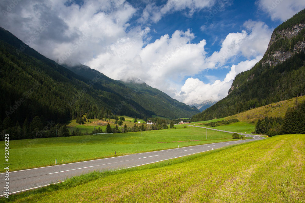 Fototapeta premium Summer landscape from Obertauern ski resort, Austria