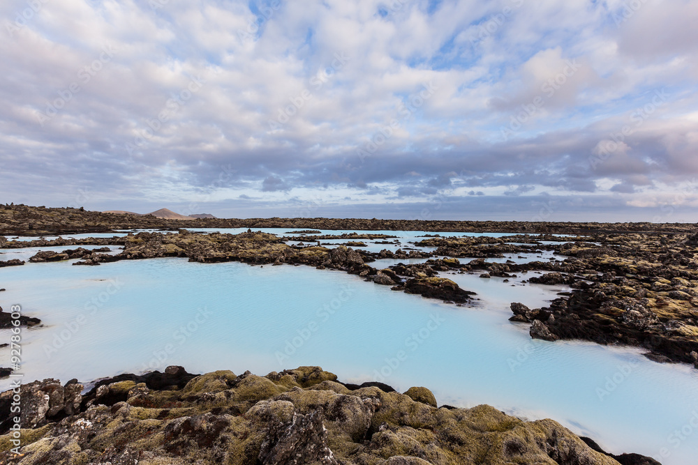 Famous geothermal pool in Blue lagoon in Iceland Famous geothermal pool in Blue lagoon in Iceland
