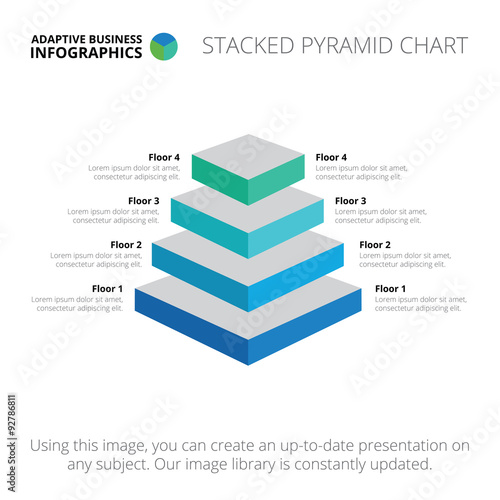 Stacked pyramid chart template 1