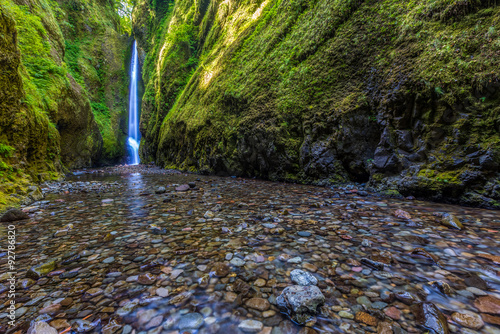 Obraz na plátně Beautiful nature in Oneonta Gorge trail, Oregon.