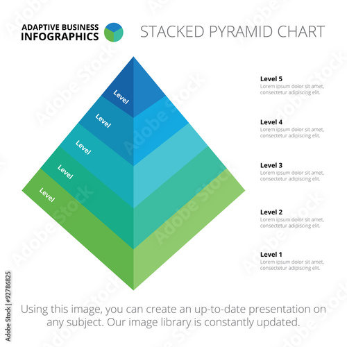 Stacked pyramid chart template 3
