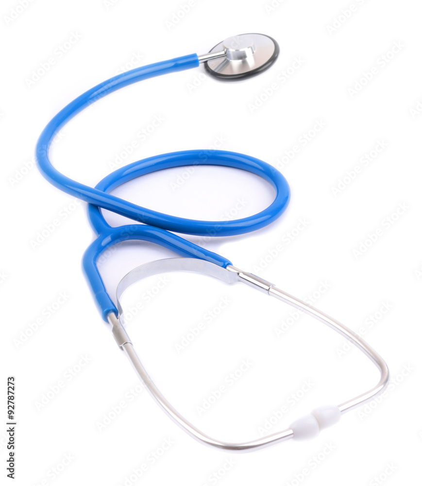Blue stethoscope isolated on white Blue stethoscope isolated on white