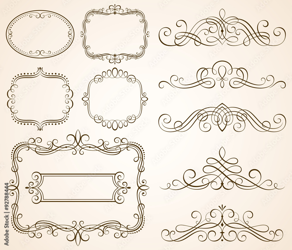 Decorative Calligraphic Frames II Decorative Calligraphic Frames II