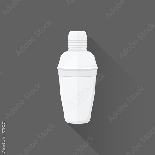 vector flat style barman cobbler cocktail shaker illustration ic