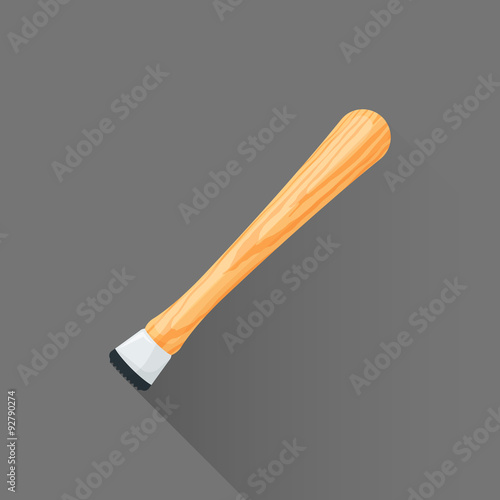 vector flat style barman muddler illustration icon.