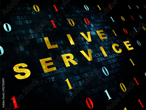 Business concept: Live Service on Digital background