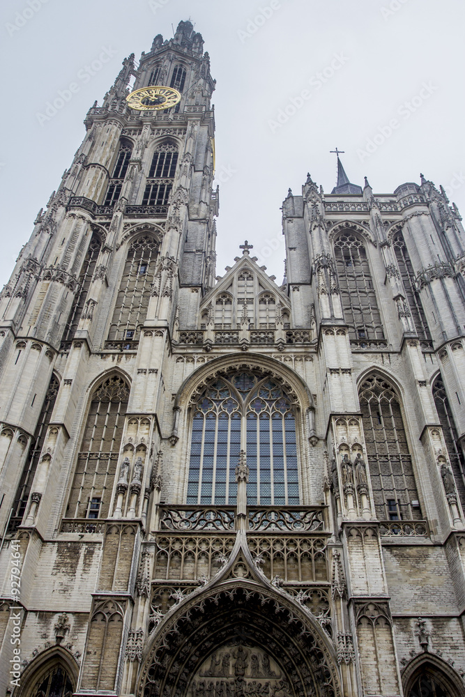 Fototapeta premium Facciata della Cattedrale di Anversa, Belgio