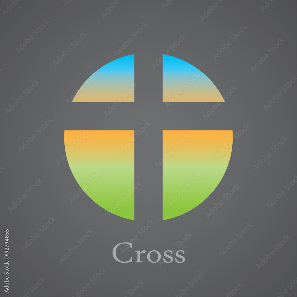 Fototapeta premium cross within a circle