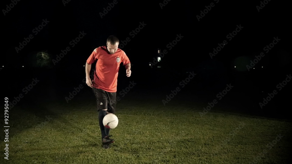 Soccer Player Kicking The Ball Slow Motion Soccer Player Kicking The Ball Slow Motion