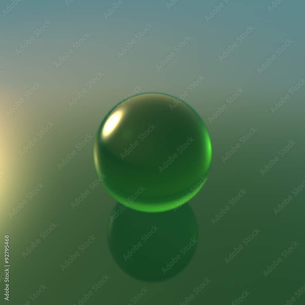 glass green ball glass green ball