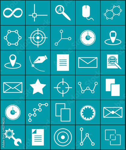 Vector icons science and graphics