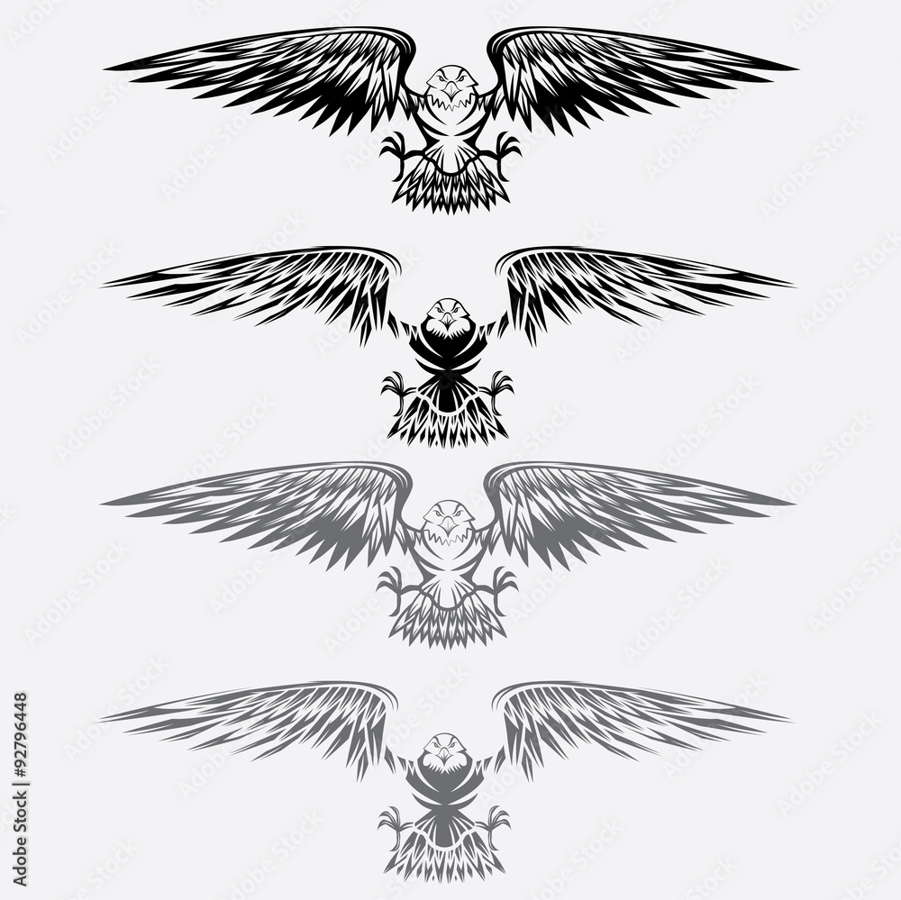 eagles set vector design template eagles set vector design template