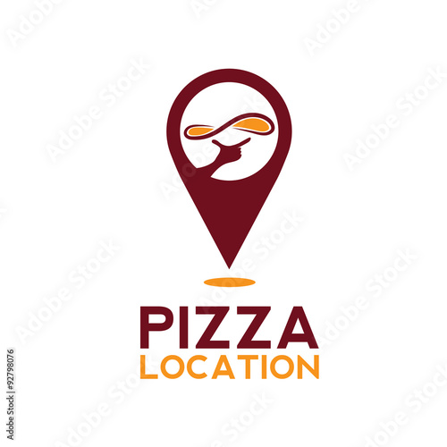 pizza location concept vector design template