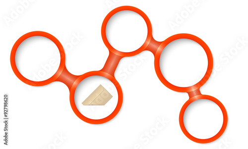 Abstract circular frames for your text and envelope
