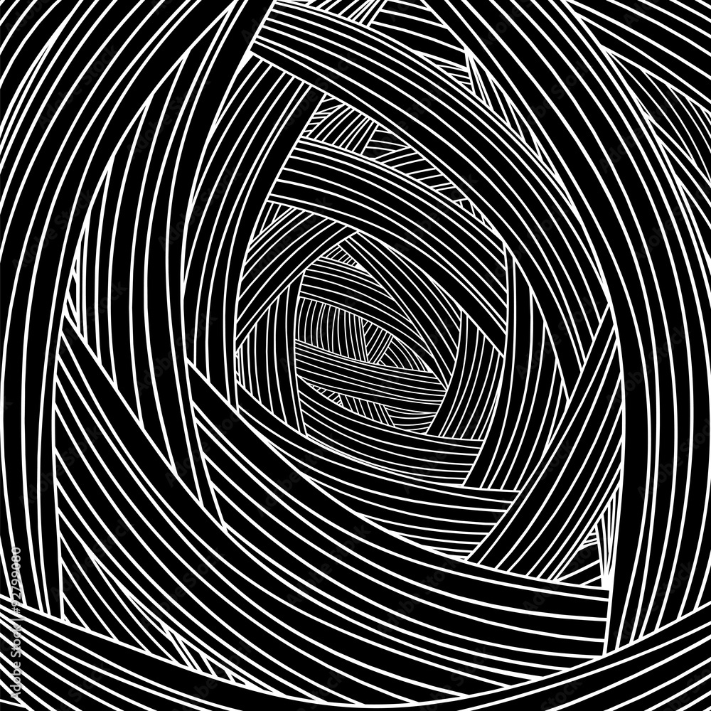 Naklejka premium Abstract Black Wave Background