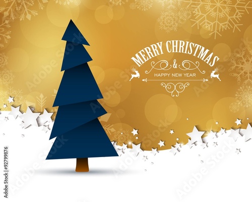 Vector Illustration of a Decorative Christmas Background