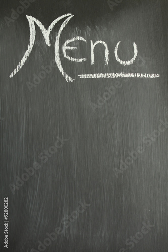 Chalkboard menu
