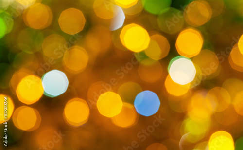 brown green blurred shimmering Christmas lights