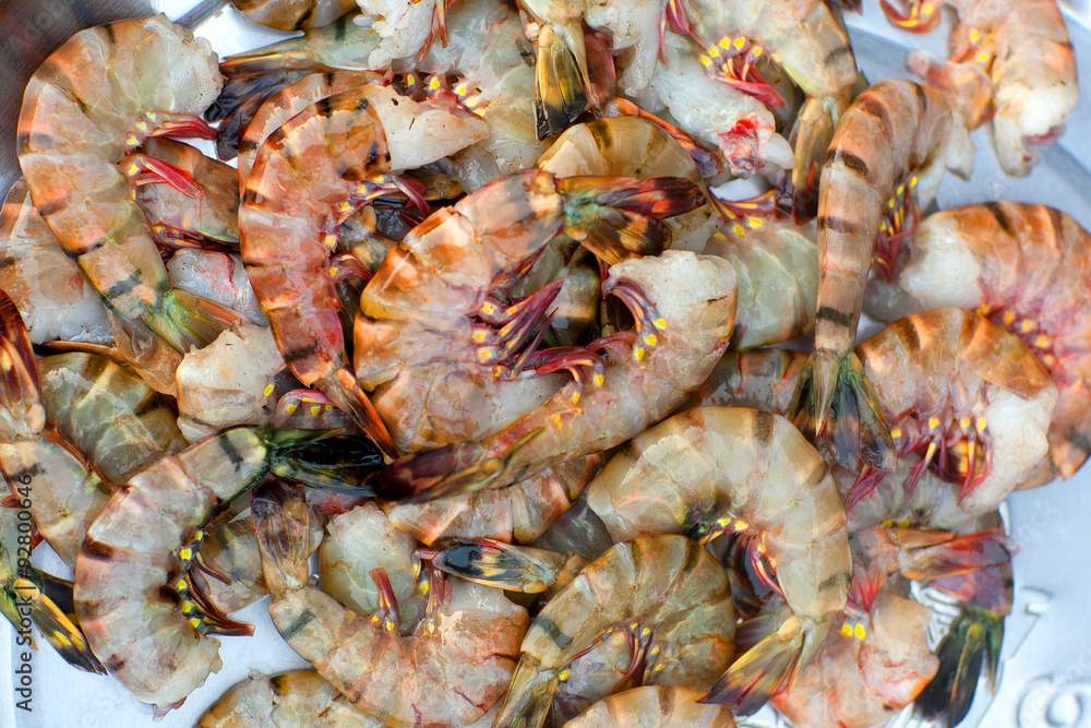 Fresh shrimp at the market