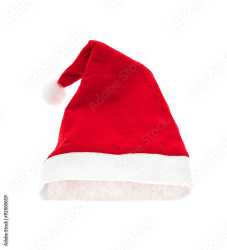 Santa red hat isolated on white background