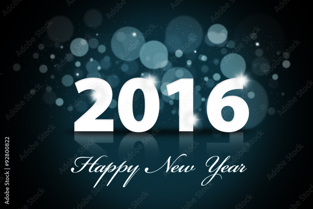 Happy new year 2016 with bokeh background Happy new year 2016 with bokeh background
