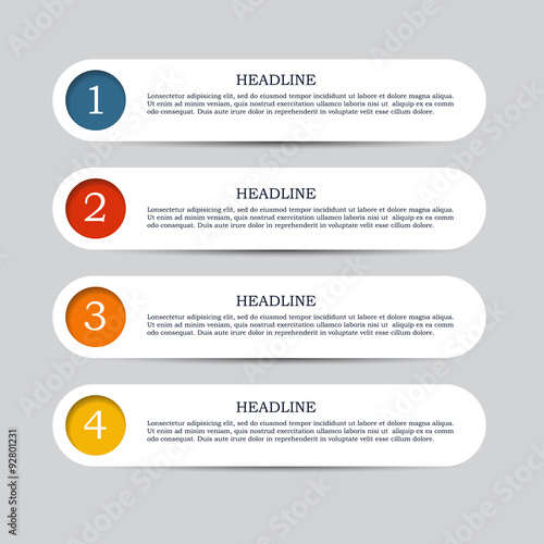 Set infographics for text.