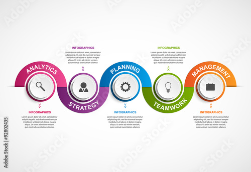 Abstract options infographics design template. Vector illustration.