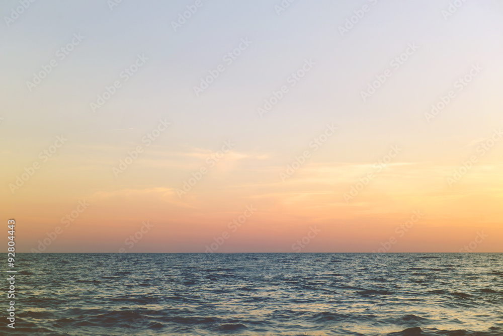 Sunset on the summer beach Sunset on the summer beach